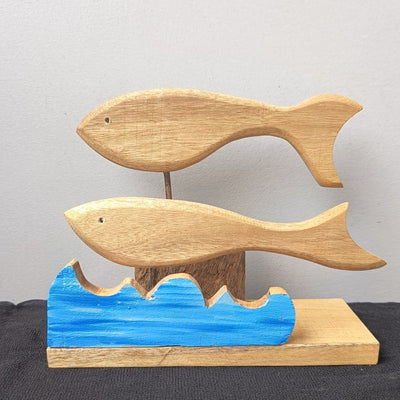 Chinhhari Madai Wooden Fish garden decor