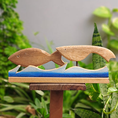 Chinhhari Madai Wooden Fish garden decor