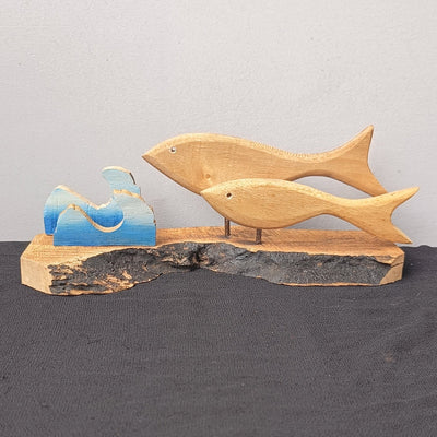 Chinhhari Madai Wooden Fish garden decor