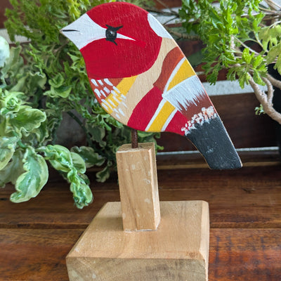 Chinhhari Madai red yellow and brown  bird garden decor