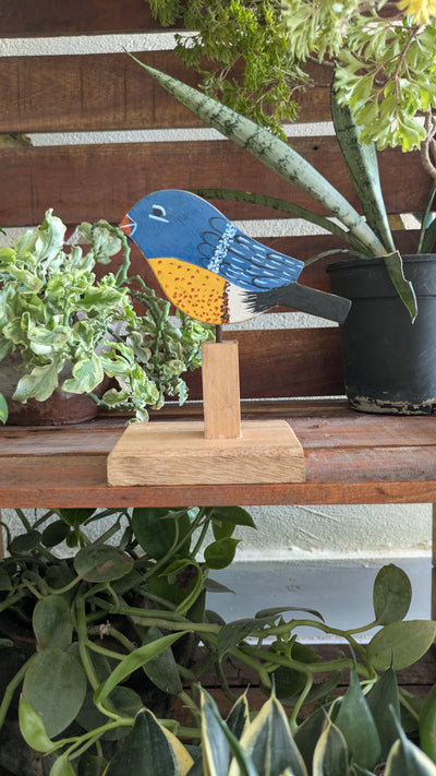 Chinhhari Madai blue and yellow bird garden decor