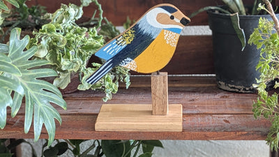 Chinhhari Madai blue yellow and white bird garden decor