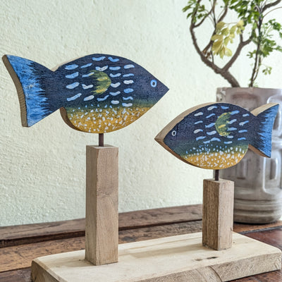 Chinhhari Madai blue Fish pair garden decor