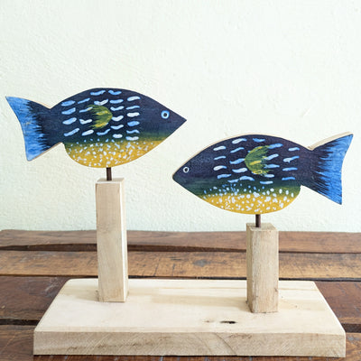 Chinhhari Madai blue Fish pair garden decor