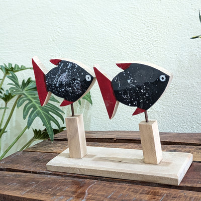 Chinhhari Madai dark blue Fish pair garden decor