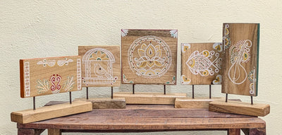 Chinhhari Madai Alpana standie festival decor( Buy 1 or full set)