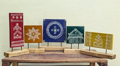 Chinhhari Madai Godna colour standie festival decor( Buy 1 or full set)