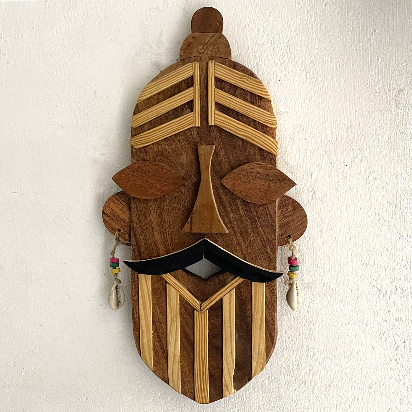Wooden sadhu baba hand Crafted mask