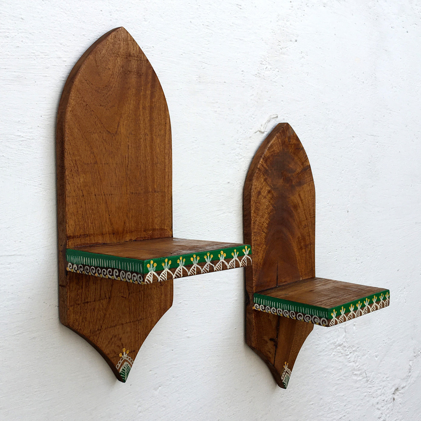 Wooden small wall rack