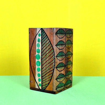 Chinhhari arts Wooden hand painted set of 3 multipurpose  planter/decor - CHWP016 -  Chinhhari Arts
