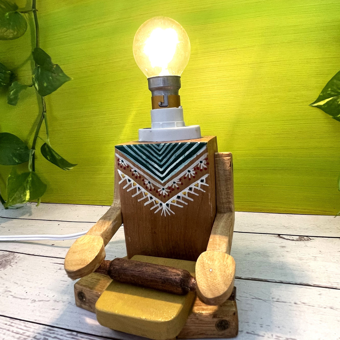 Handmade Wooden Desk fashion Lamp with Edison Bulb