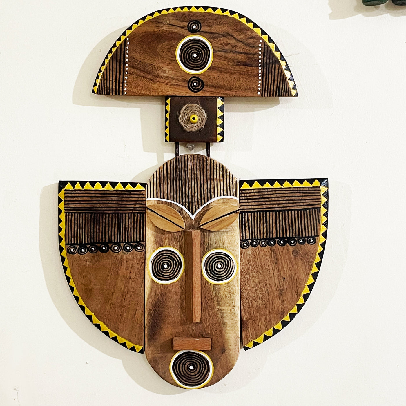 Wooden tribal abstarct hand painted mask