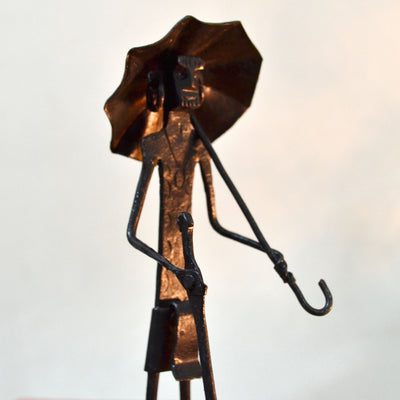Chinhhari arts Wrought Iron umbrella man - Chinhhari Arts store