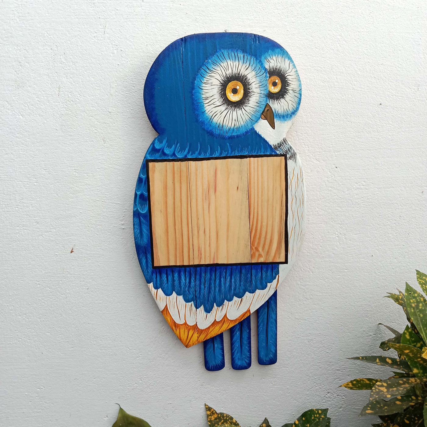 Wooden handpainted Owl number plate/Name plate