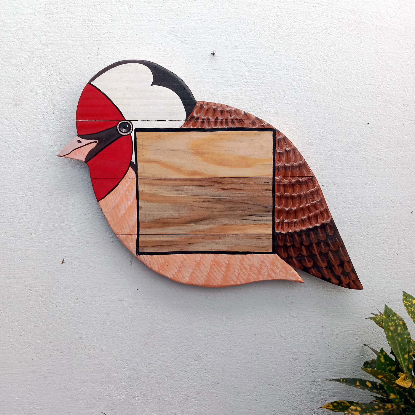 Wooden handpainted bird number plate/Name plate