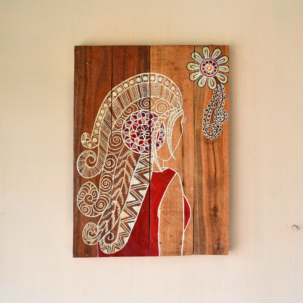 Chinhhari arts wooden hand painted wall decor - WWD006 - Chinhhari Arts store