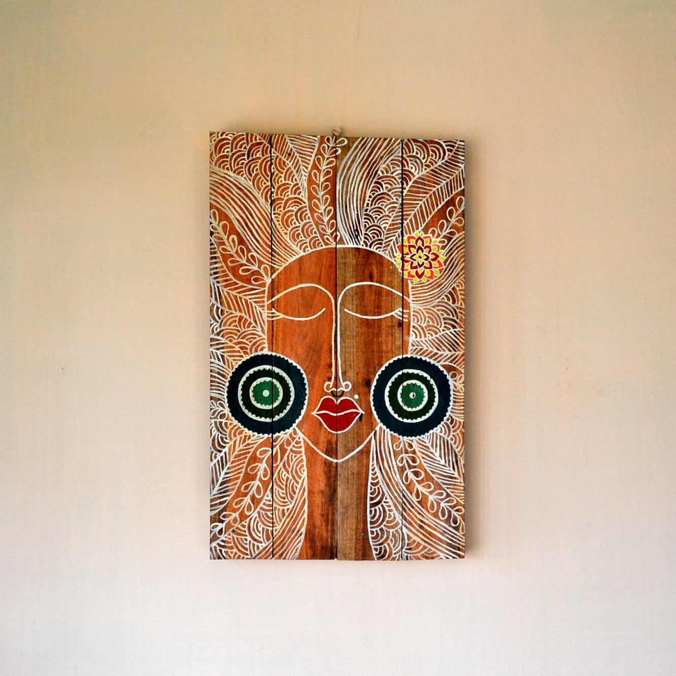 Chinhhari arts wooden hand painted wall decor - WWD007 - Chinhhari Arts store