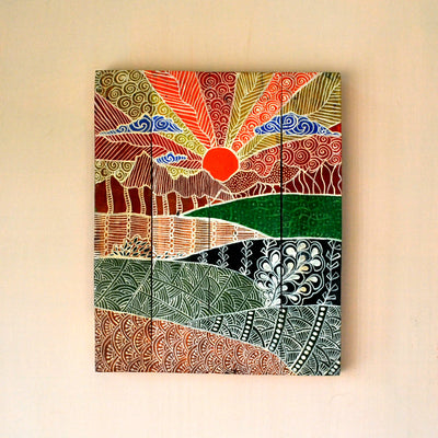 Chinhhari arts wooden hand painted wall decor - WWD008 - Chinhhari Arts store