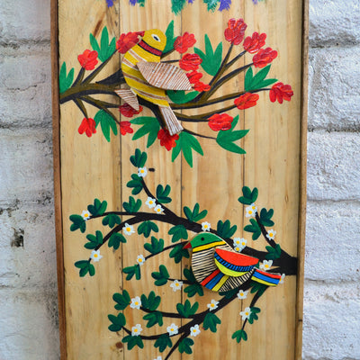 Chinhhari arts wooden hand painted bird wall decor - WWD013 - Chinhhari Arts store