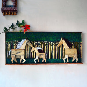 Chinhhari arts wooden hand painted horse wall decor - WWD014 - Chinhhari Arts store