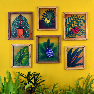 Chinhhari arts wooden set of 6 hand painted bugs wall decor - WWD016 -  Chinhhari Arts