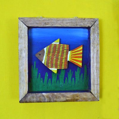 Chinhhari arts wooden set of 7 hand painted fish wall decor - WWD018 -  Chinhhari Arts