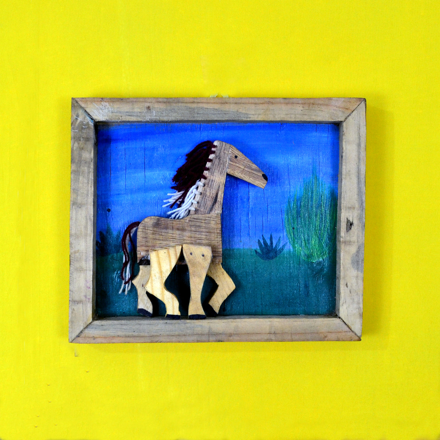Chinhhari arts wooden set of 3 hand painted horse wall decor - WWD020 -  Chinhhari Arts